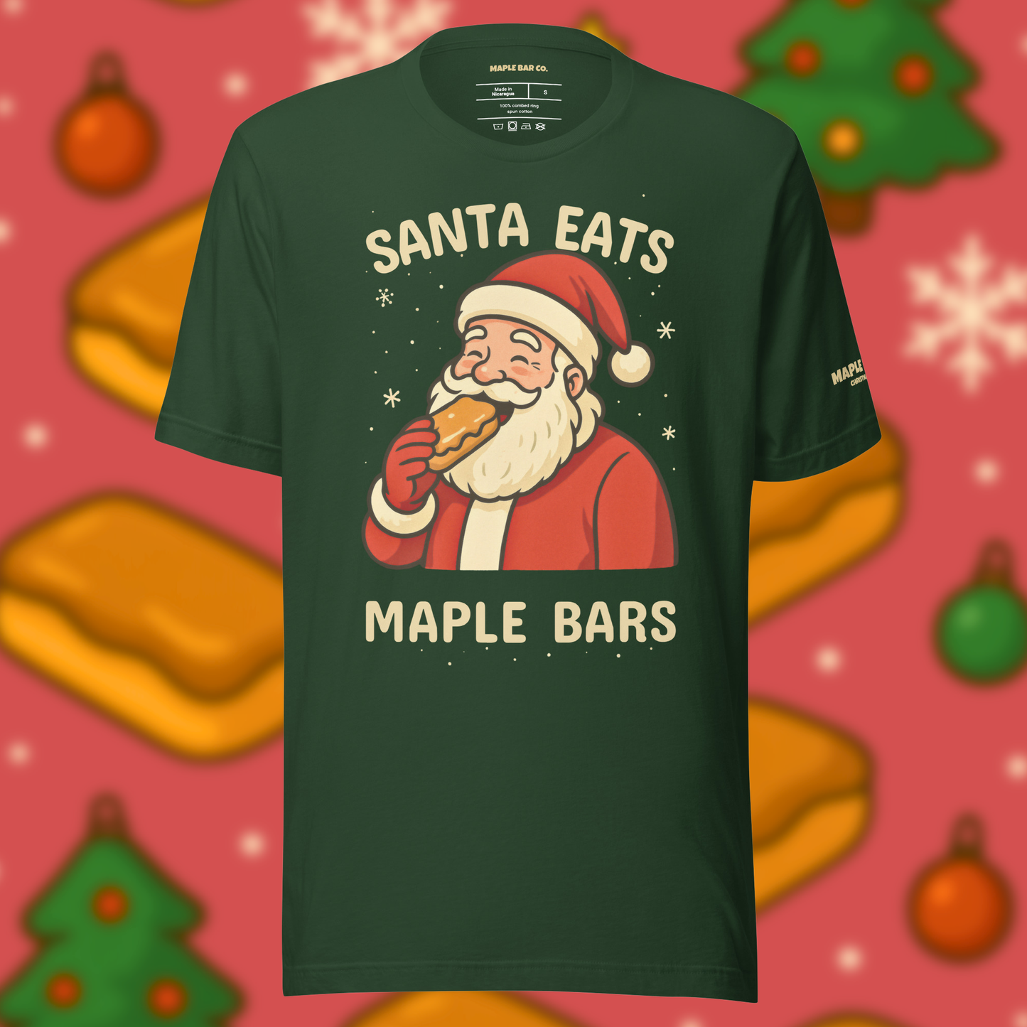 Santa Eats Maple - Unisex T-shirt CHRISTMAS DROP